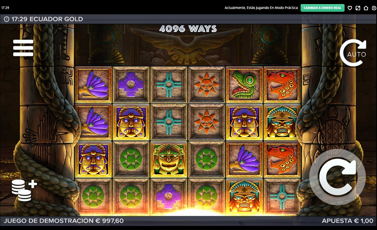 Screenshot de la slot Ecuador Gold de Elk Studios